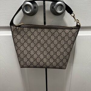 Brown and Black Patterned Shoulder Bag